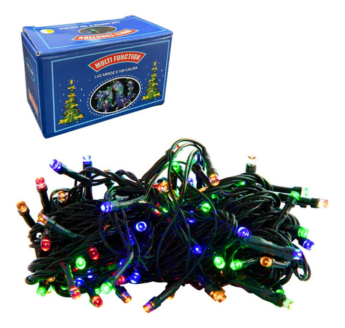 Luces Led X100 Guirnalda Multicolor 220v Navidad Fiesta