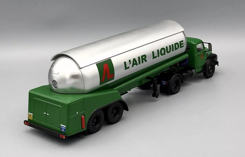 Camion Y Remolque Unic Mz 36 Cisterna Lair Liquide 1:43 Ixo Plateado Y Verde (Usado)