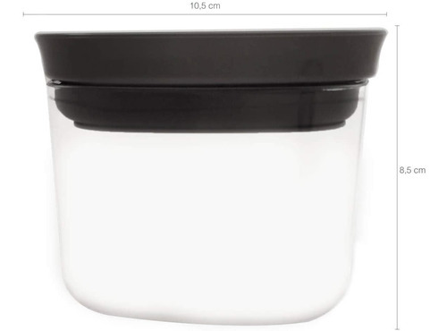 Kit Potes Herméticos 0,45l 1l E 1,5l Com Tampa Alimentos
