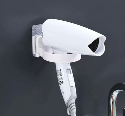Imagen 5 de 6 de Apoya Secador De Pelo Adhesivo Pared Super Resistente Facil