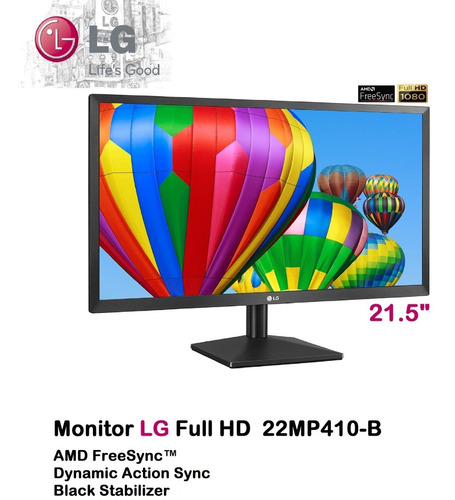 Monitor Led LG 22mp410-b 21.5fhd 1920 X 1080 | Hdmi Vga Aux 