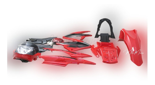 Kit Plasticos Para Moto Gy8-b Rojo Con Faros