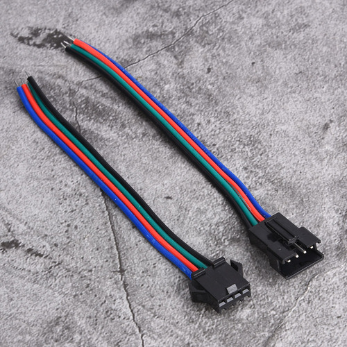 50 Pares De Cables Conectores Macho Y Hembra De 4 Pines Esta