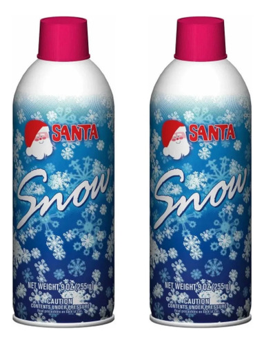 2 Pzas Nieve Artificial Aerosol Santa Snow Arbol Navidad *sk