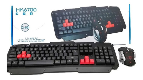 Combo Gamer Teclado Inalambrico + Mouse Óptico Recargable 
