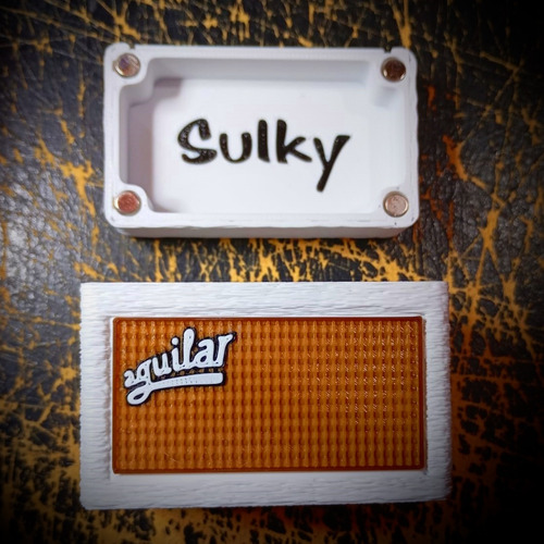 Porta Púas Con Cierre Imantado Aguilar - Original Sulky Blanco Mediano