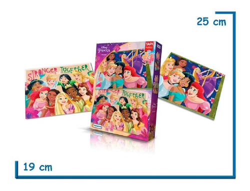 Imagen 2 de 4 de Puzzles 2 Rompecabezas Disney Princesa 24 Y 36 Pzs Tapimovil