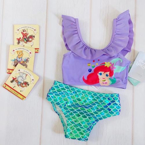 Malla Bikini Ariel Sirenita Importado Original Disney