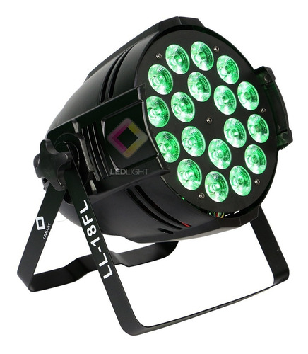 Fly Case Com 8 Canhões Led Par Full 18x18w Rgbwauv Led Par