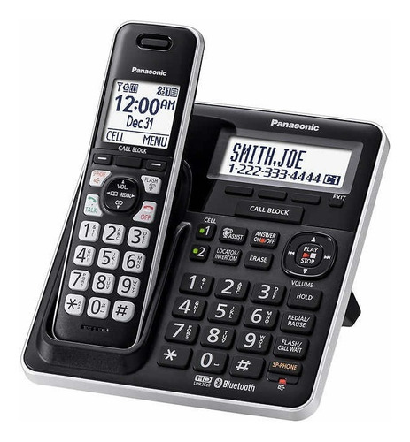 El teléfono Bluetooth de 5 bases de Panasonic usa color negro