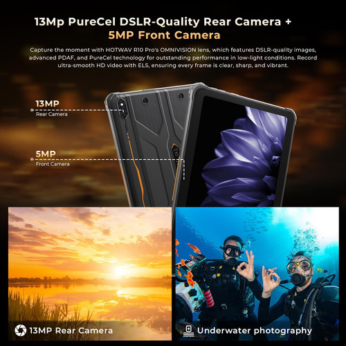 Tablet Android 14 (10,1'') 20gb(8+12)ram + 256gb Rom Naranja