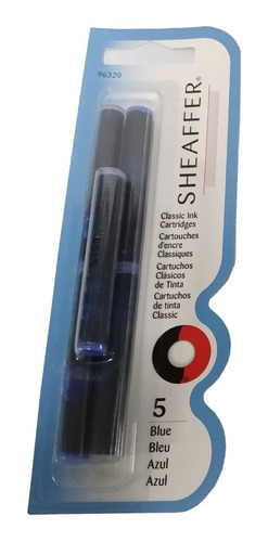 Cartuchos De Tinta Sheaffer Para Pluma Estilográfica Color de la tinta Azul (96320) Color del exterior Color