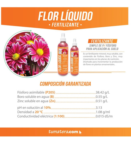 Imagen 2 de 2 de Abono Liquido Floracion X 500 Ml