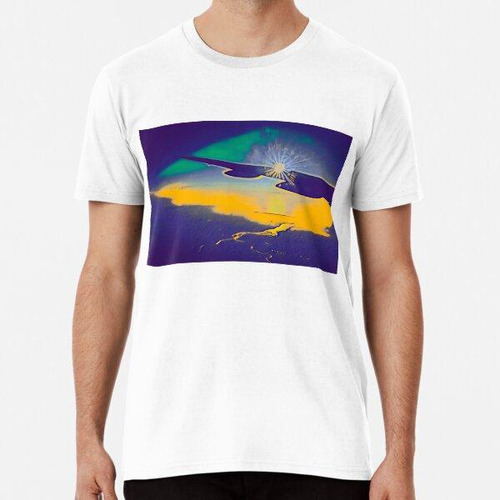 Remera Atlantic Airplane  Wing Sunrise Abstract Algodon Prem