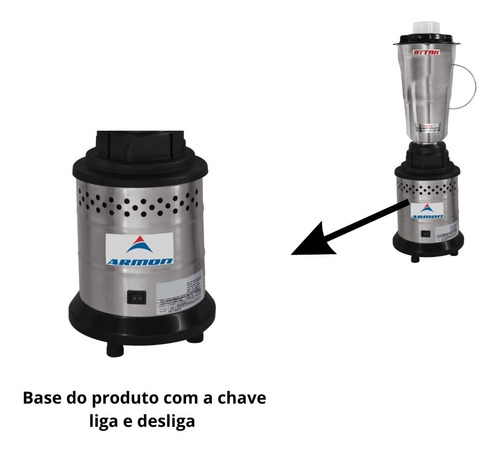 Liquidificador Industrial Inox Alta Rotação 1,75 Litros 220v