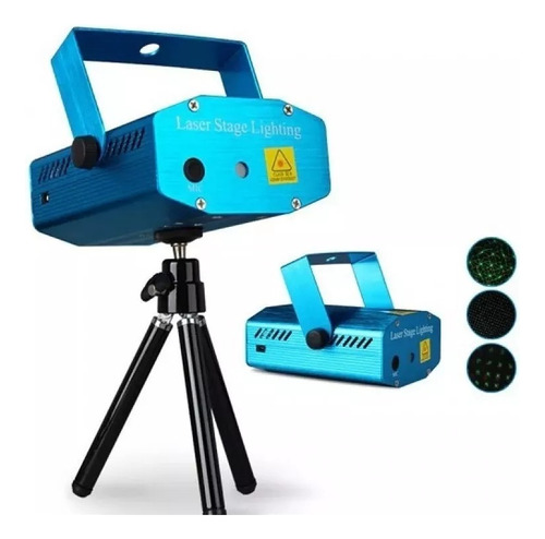 Proyector Láser Mini Rítmico Luces Fiesta Puntos Verde Rojo