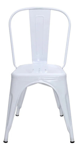 Silla Para Comedor Gante De Metal No Aplica Blanco Blanco