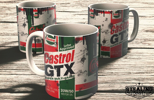 Imagen 2 de 3 de Taza De Porcelana Fierrera - Castrol #02 | Oil - Aceite