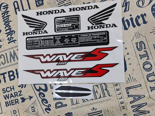 Calcos Honda Wave 110s Año 2020 Completos Moto Blanca Envios