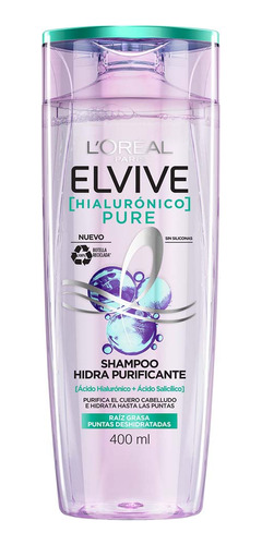 Shampoo Elvive Hialurónico Pure X 400 Ml