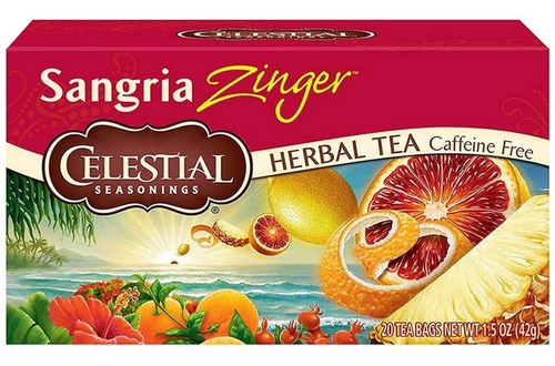 Té Celestial Seasonings Sangria Zinger Limón Toronja Freco 