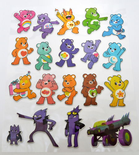 +100 Stickers Reusables Care Bears Ositos Carinositos Magic