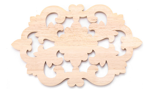 Aplique Tallado De Madera Sin Pintar Para Muebles, 1 Ud.