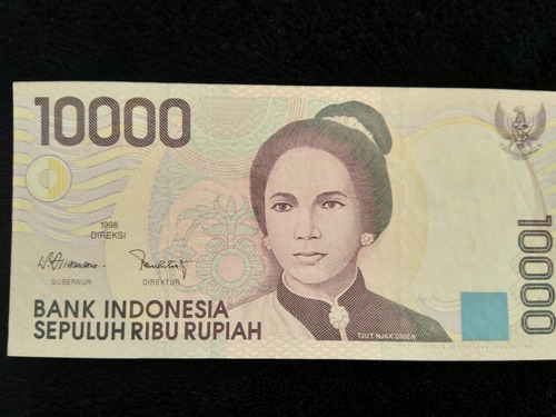 Billete Indonesia 10000 Rupiah 1998
