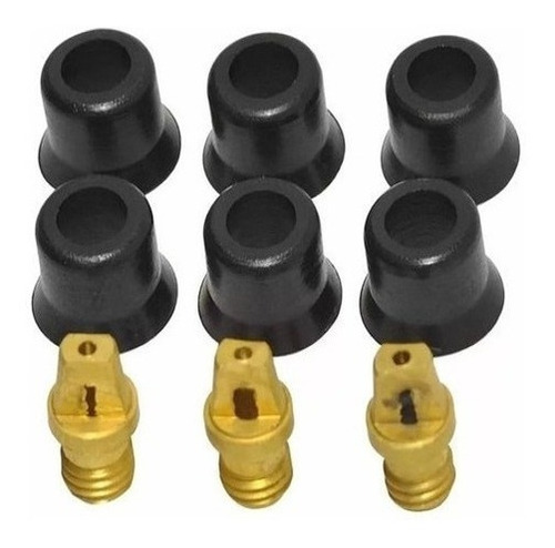 2 Kit C/ 6 Arruelas Preta + 3 Reparos P/ Mangueira Manifold