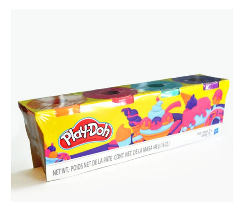 Play Doh Latas Colores Dulces 112 G, Paquete De 4