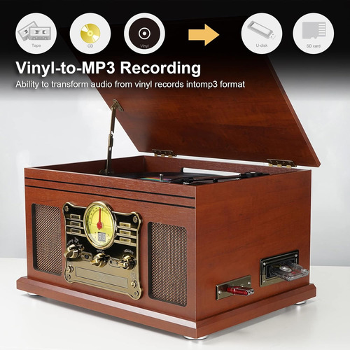 Tocadiscos De Vinilo Altavoces Estéreo, Convertidor ...