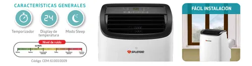 Aire Acond. Splendid Portatil 9000 Btu F/c Wifi 610010009