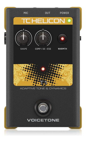 Stompbox De Un Solo Botón Tc Helicon Voicetone T1 Para Estud