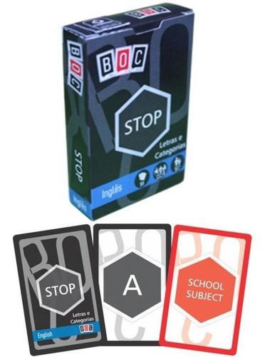 Stop (letras E Categorias) - Box Of Cards - 51 Cartas