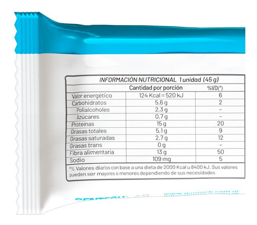 Barras De Proteina Low Carb Gentech Caja X10 Unidades