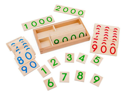 Matemáticas Contando Montessori Matemáticas 1-9000 Madera