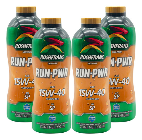 Kit 3.8 Litros Aceite Run-pwr Multigrado 15w40 Roshfrans