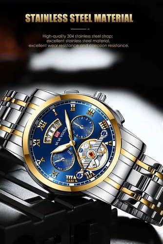 Reloj Cuarzo Elegante 1pz A Elegir Hombre Caballero Casual Caballero Vavavoom-01 Vavavoom-01