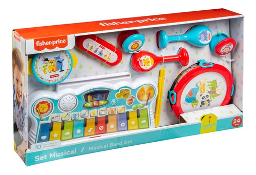 Set De Banda Musical Con Piano Fisher Price 10 Pzs