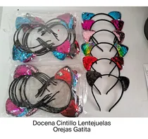 Comprar Cintillos Para Niñas Por Docena Al Mayor Lentejuelas Orejita