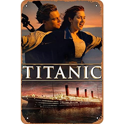 Cartel De Metal Retro Cartel De Cine Titanic Placa Cafã...