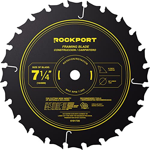 Hoja De Sierra Circular De 7 1/4 Pulgadas, 24 Dientes (...