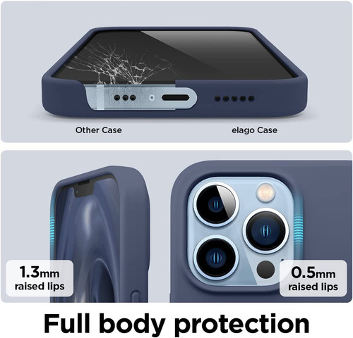 Funda Para iPhone 14 Pro De Silicona Liquida + Vidrio