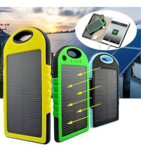 Cargador Solar Banco De Energia 6800 Mah Cargador Portati Color Variado
