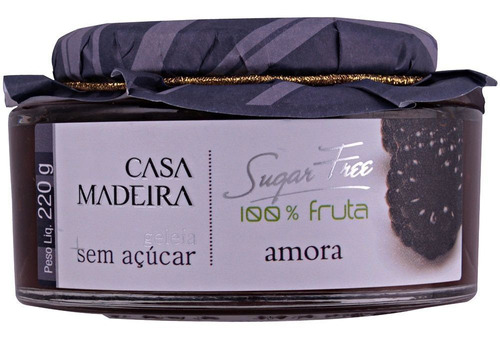 Geléia De Amora 100% Fruta Sem Açúcar Casa Madeira 220g