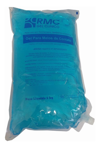 Gel Contato Ultrassom Rmc Azul Bag 05kg (máximo 15kg - 3bag)