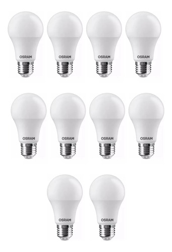 Kit 10 Lâmpada Led Bulbo Ledvance 7w 560lm Bivolt 3000k
