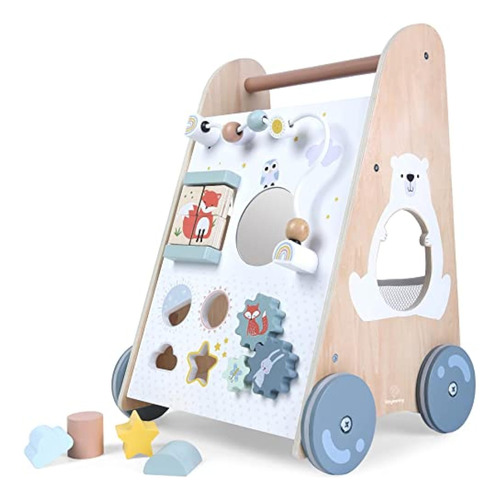 Andador De Madera Para Bebés, Para Niños Y Niñas, Con