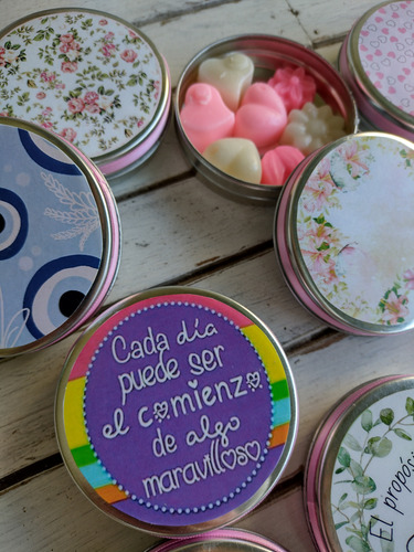 Latas Persoanlizadas X 10 Souvenir Con Jabones