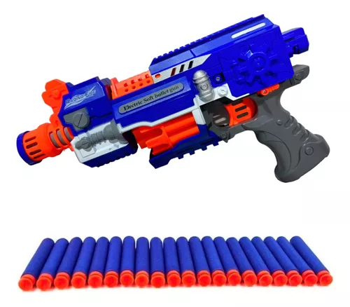 Arma De Brinquedo Nerf Metralhada Automática Lançadora Com 20 Dardos